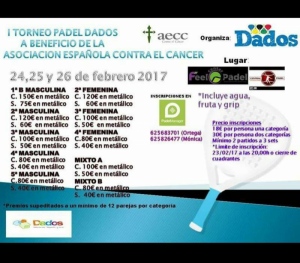 I Torneo de Pádel Dados a favor de la AECC I Torneo de Pádel Dados a favor de la AECC