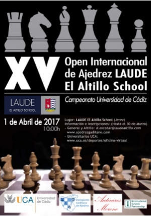 XV Open Internacional Laude El Altillo School. Campeonato Universidad de Cádiz XV Open Internacional Laude El Altillo School. Campeonato Universidad de Cádiz