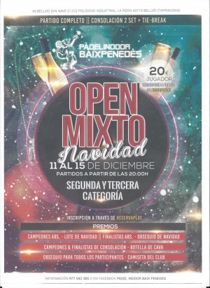 Open Mixto Navidad - Mixto 2º Y 3ª Cat