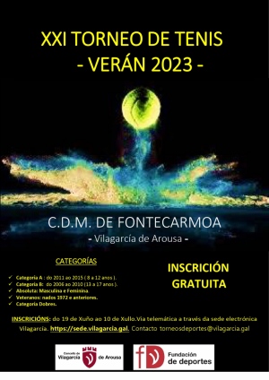 XXI TORNEO DE TENIS DE VERÁN 2023 - CATEGORIA  A ( 8 A 12 AÑOS )